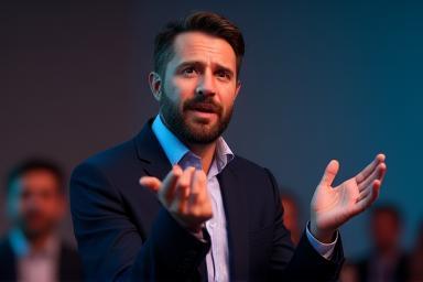 Person presenting their personal brand